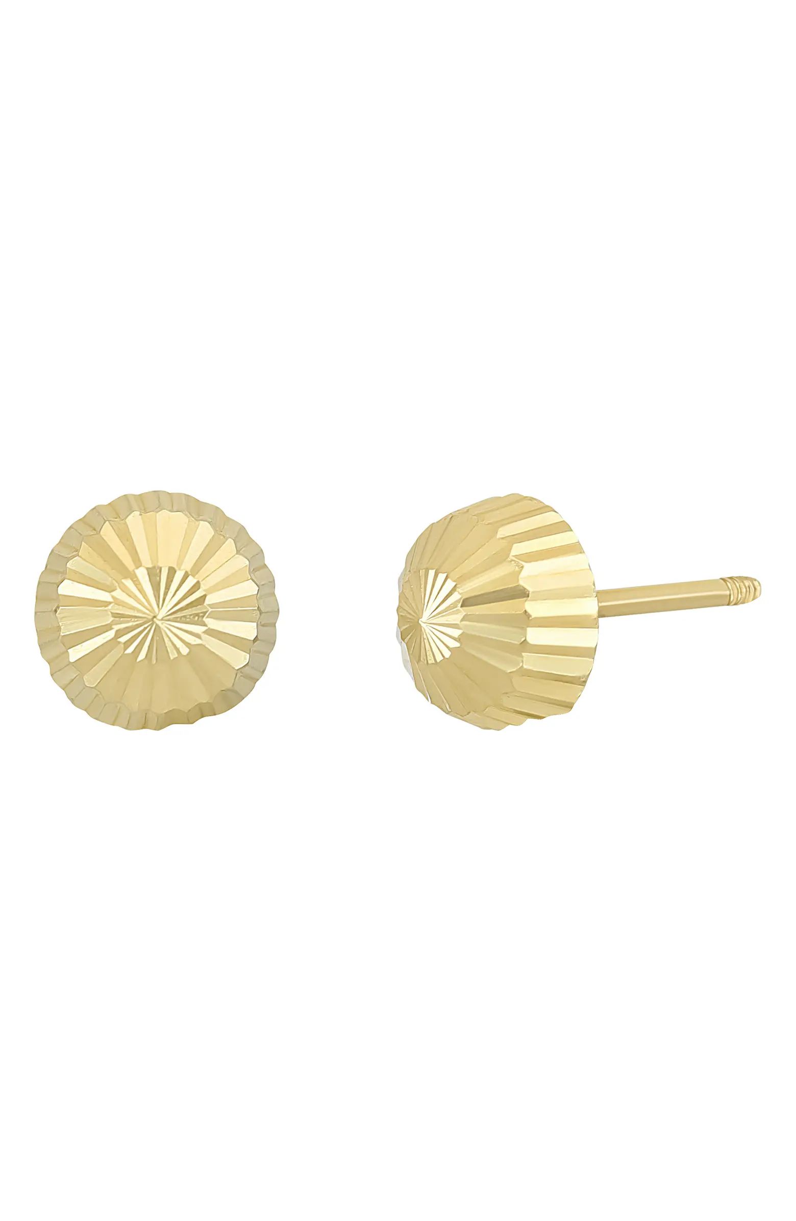 14K Gold Textured Stud Earrings | Nordstrom
