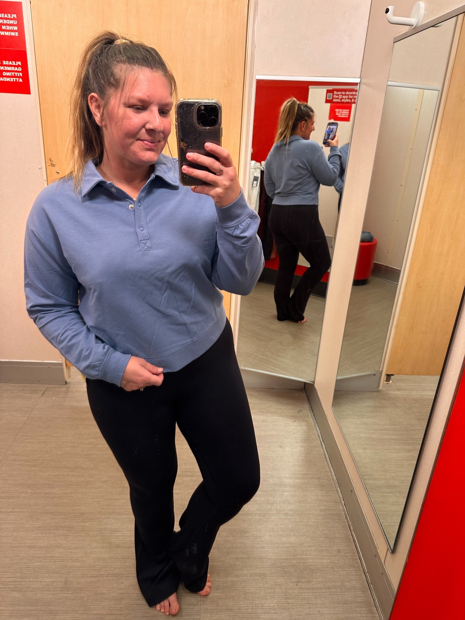 Flare leggings and collard shirts are back in and I’m here for it. 
Cute relaxed fit for the chilly season! 

#LTKStyleTip #LTKU #LTKActive