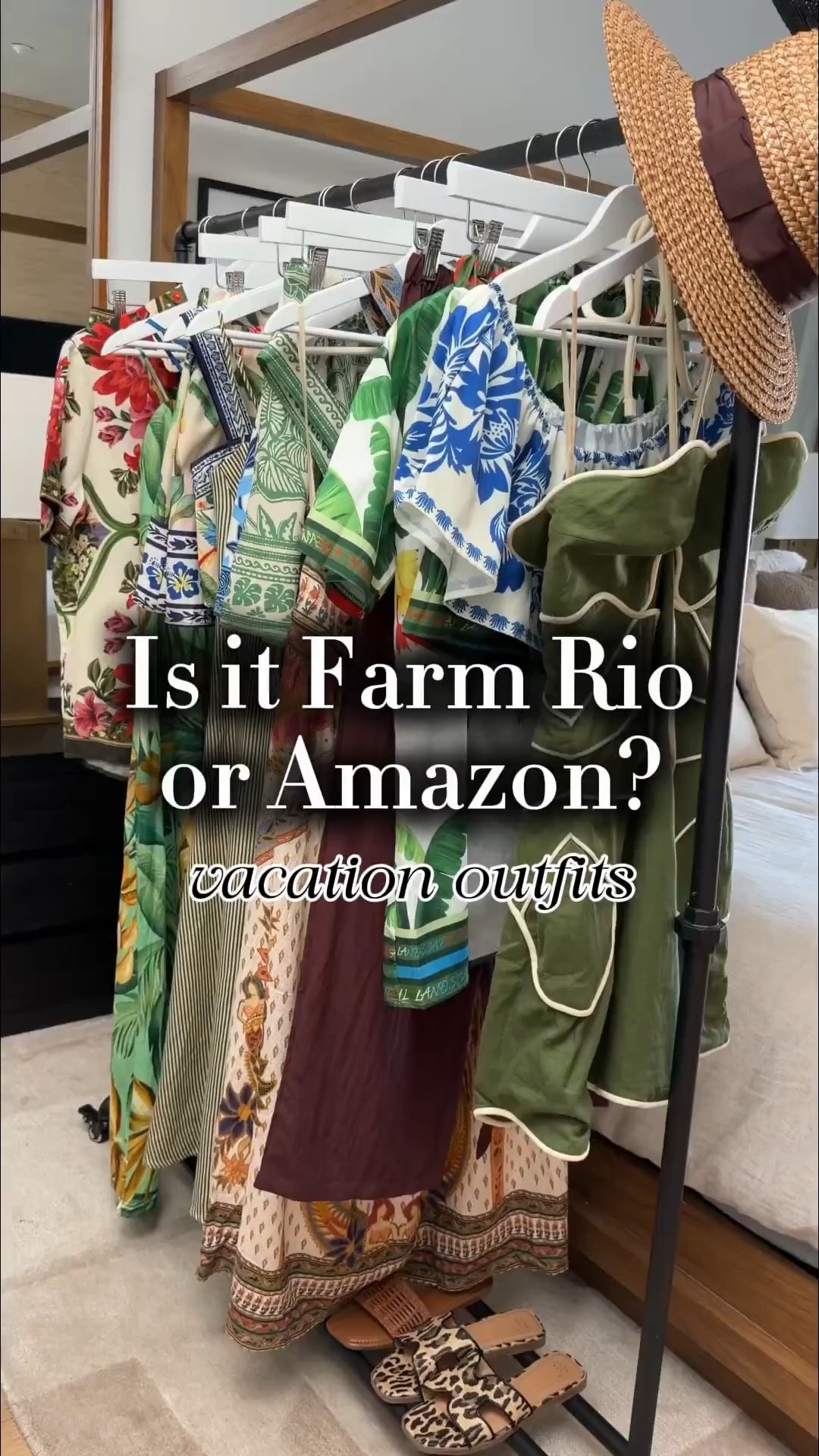 Is it Farm Rio or amazon? Vacation outfits 