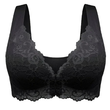 Class of 2030 Women Push Up Bras Girls Lace Front Closure Everyday Sport Bra Lingerie Black 75C | Walmart (US)