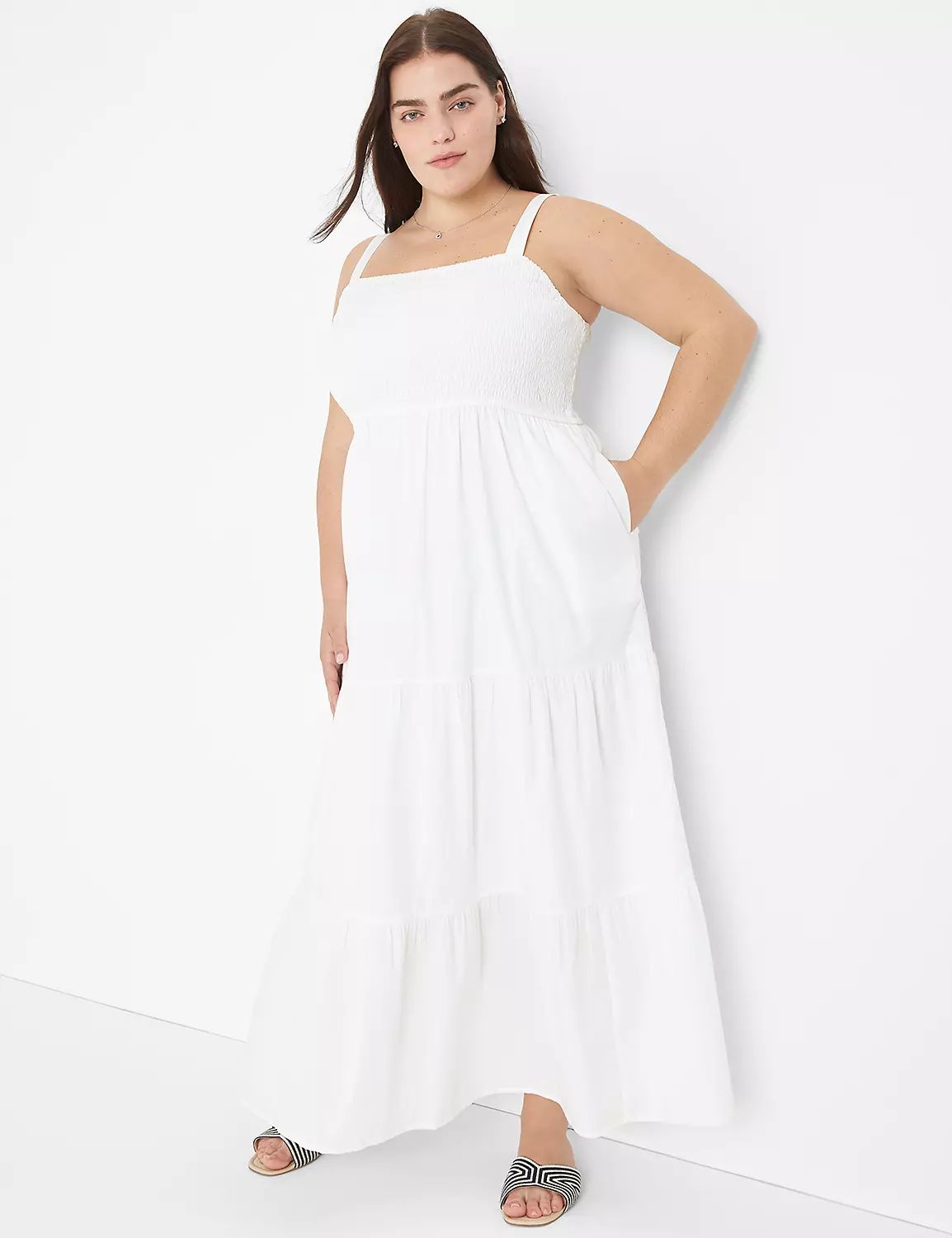 Smocked-Bodice Maxi Dress | LaneBryant | Lane Bryant (US)