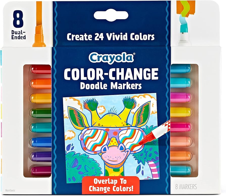 Crayola Color Changing Markers (8ct), Assorted Colors, Markers for Teens, Pair with Adult Colorin... | Amazon (US)