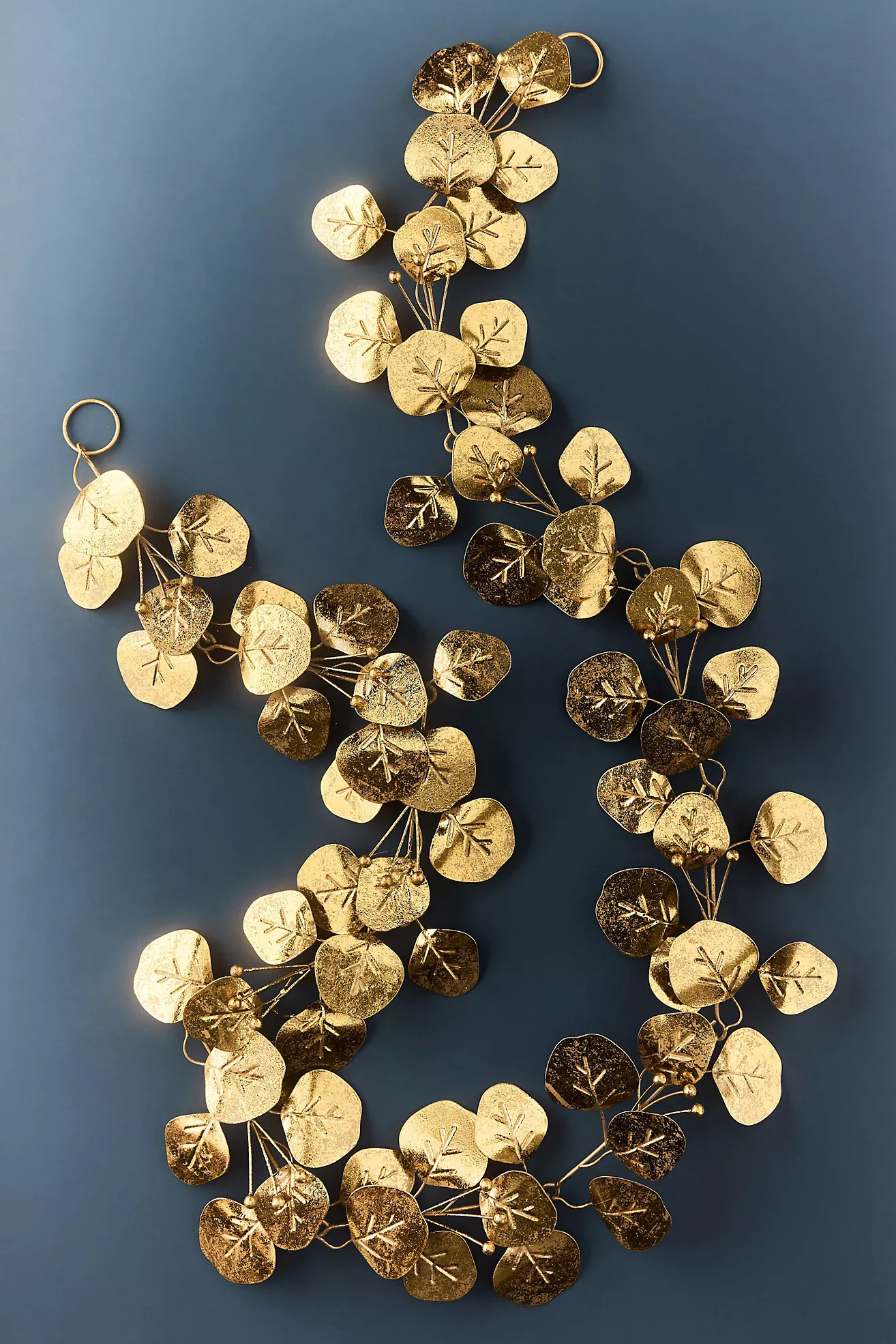 Gold Metal Eucalyptus Garland | Anthropologie (US)