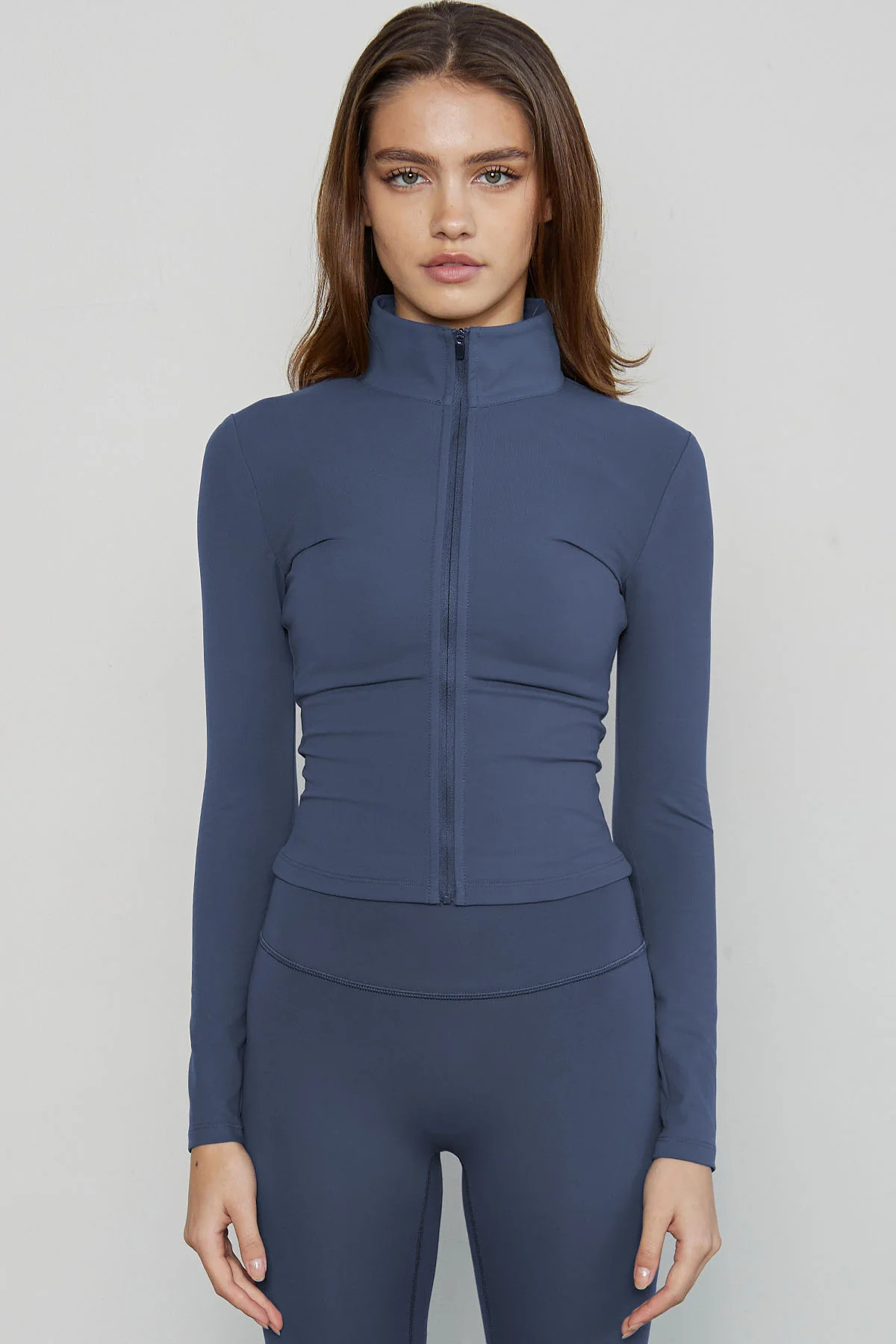 CLASSIC FIT ZIP UP - STONE | Azur Fit