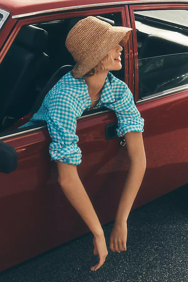 Crochet Raffia Bucket Hat | Anthropologie (US)