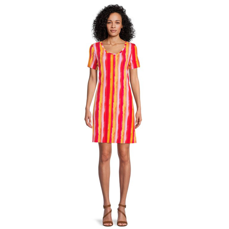 The Pioneer Woman Scoop Neck Dress with Short Sleeves, Women’s | Walmart (US)