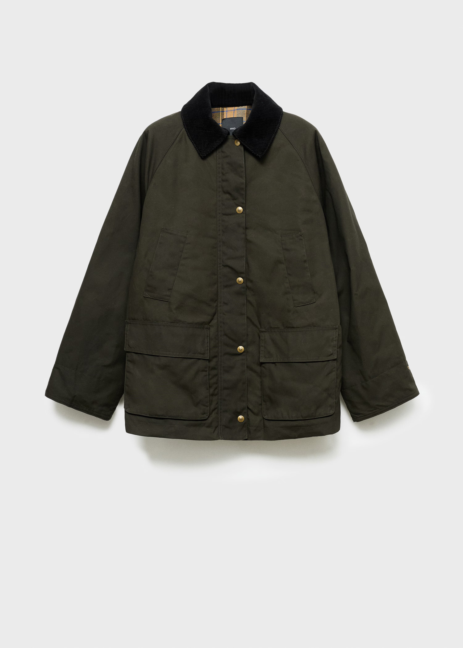 Baumwollparka mit Cordkragen | Mango EU