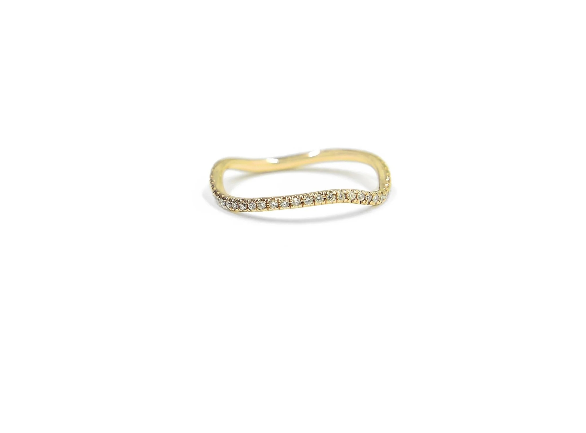 Wave Ring White Diamonds | Bondeye Jewelry