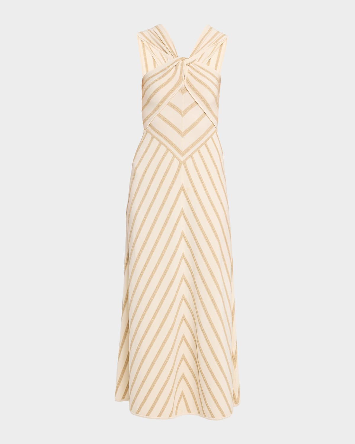 Luna Metallic Halter Knit Dress | Neiman Marcus