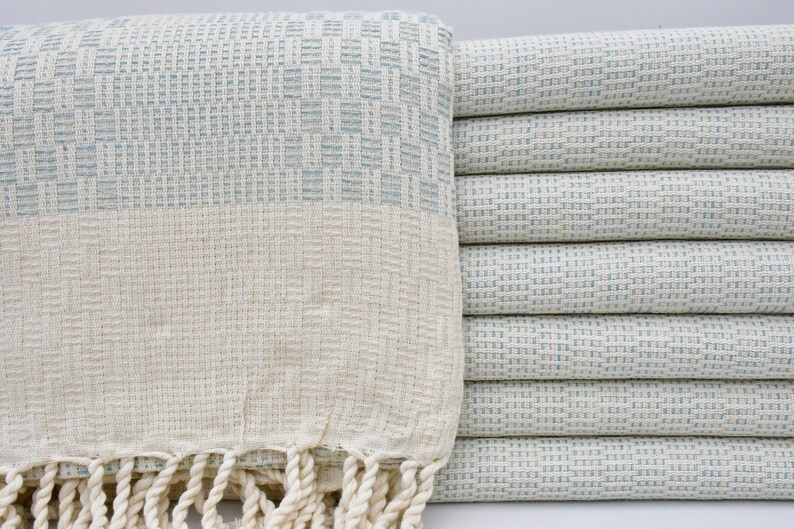 Beach Towel,Beige and Turquoise Towel,Bachelorette Party Towel,Cotton Towel,Turkish Towel,40"x77"... | Etsy (US)