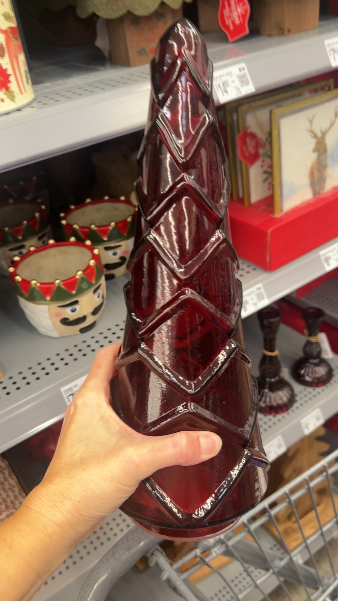 This might be the perfect centerpiece for small spaces: a little glass tree glowing in classic Christmas red! Instant pop of color.
tabletop decor, table vignette, holiday season, christmas tree, mantel styling, fireplace vibes, living room inspo, final touch

#LTKSeasonal #LTKFindsUnder50 #LTKHome