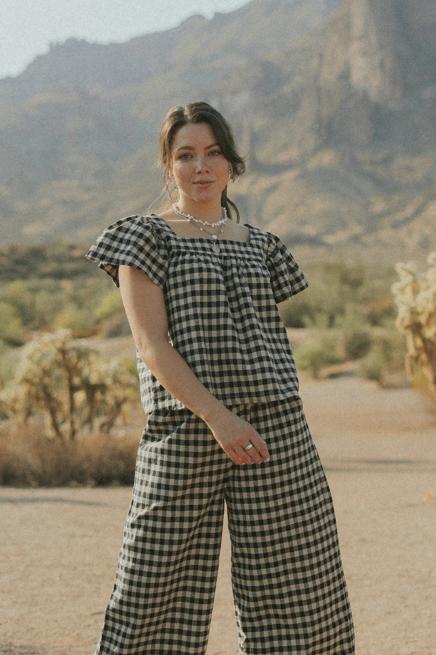 Meadow Top in Charcoal | Flutter Sleeve Top | Altair The Label