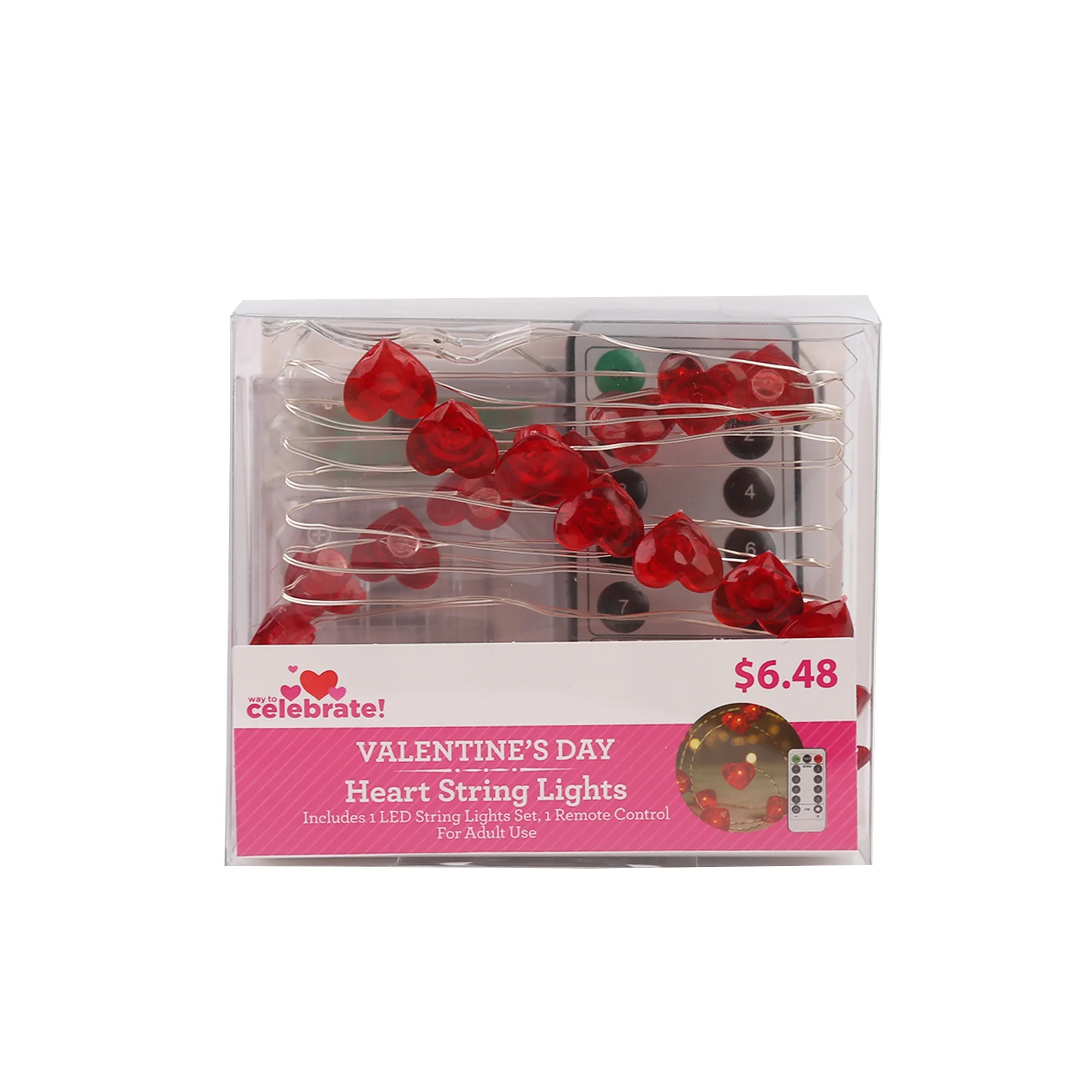 Heart String Lights with remote control | Walmart (US)