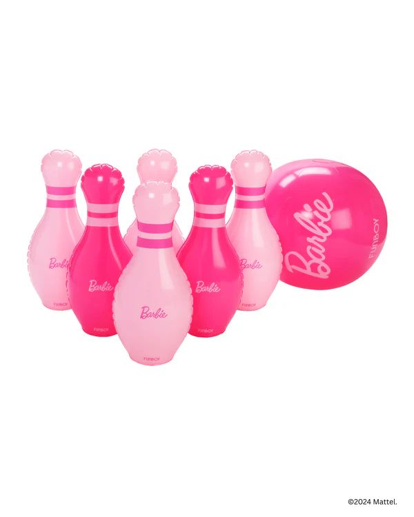 FUNBOY X Barbie™ Inflatable Backyard Bowling Set | FUNBOY