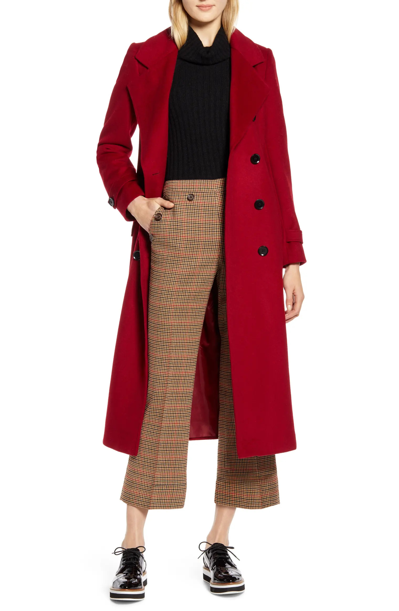 x Atlantic-Pacific Long Wool Blend Trench Coat | Nordstrom