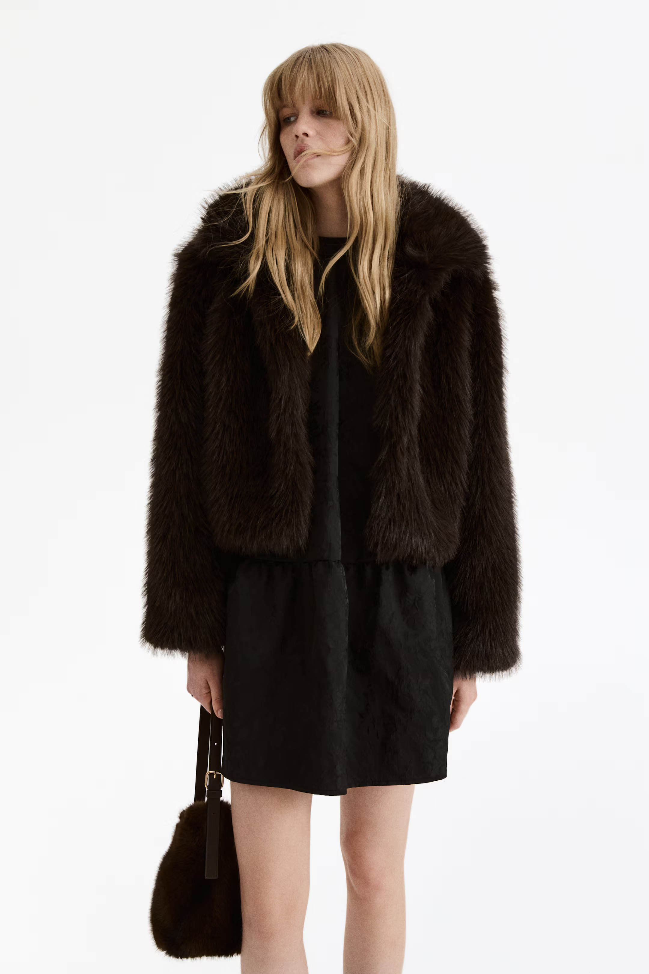 Cropped Fluffy Jacket | H&M (US + CA)