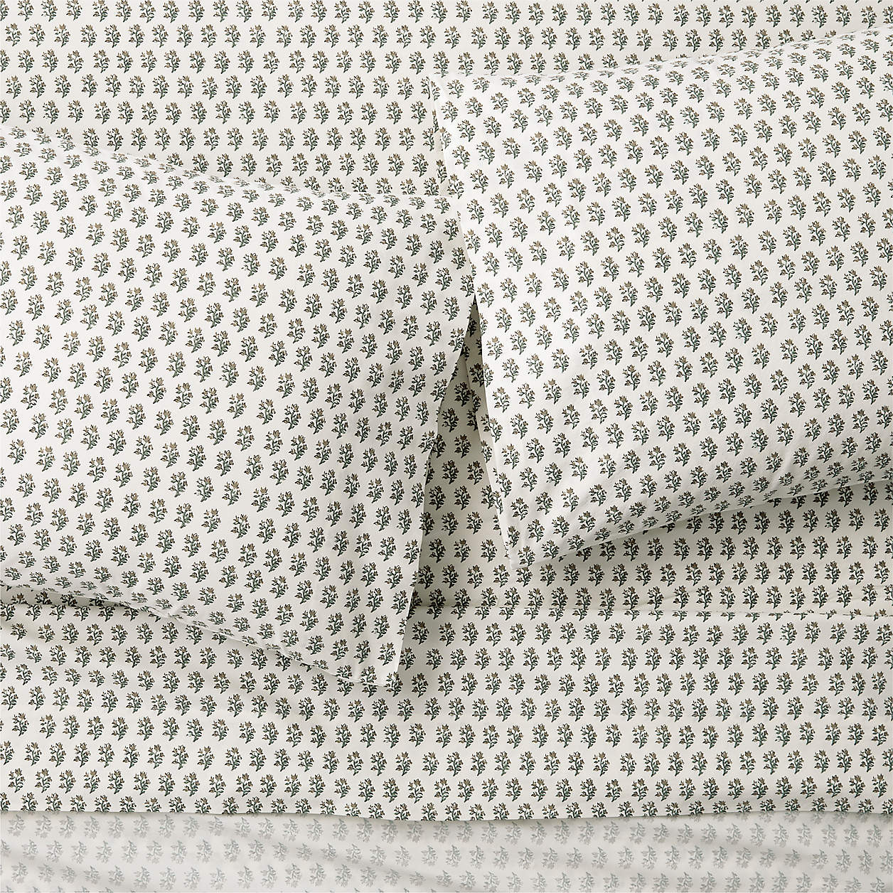 Favorite Washed Organic Cotton Desert Bloom Full Bed Sheet Set + Reviews | Crate & Barrel | Crate & Barrel