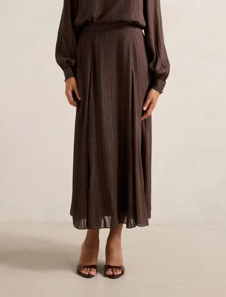 Preslee Godet Midi Skirt | Ever New (CA)