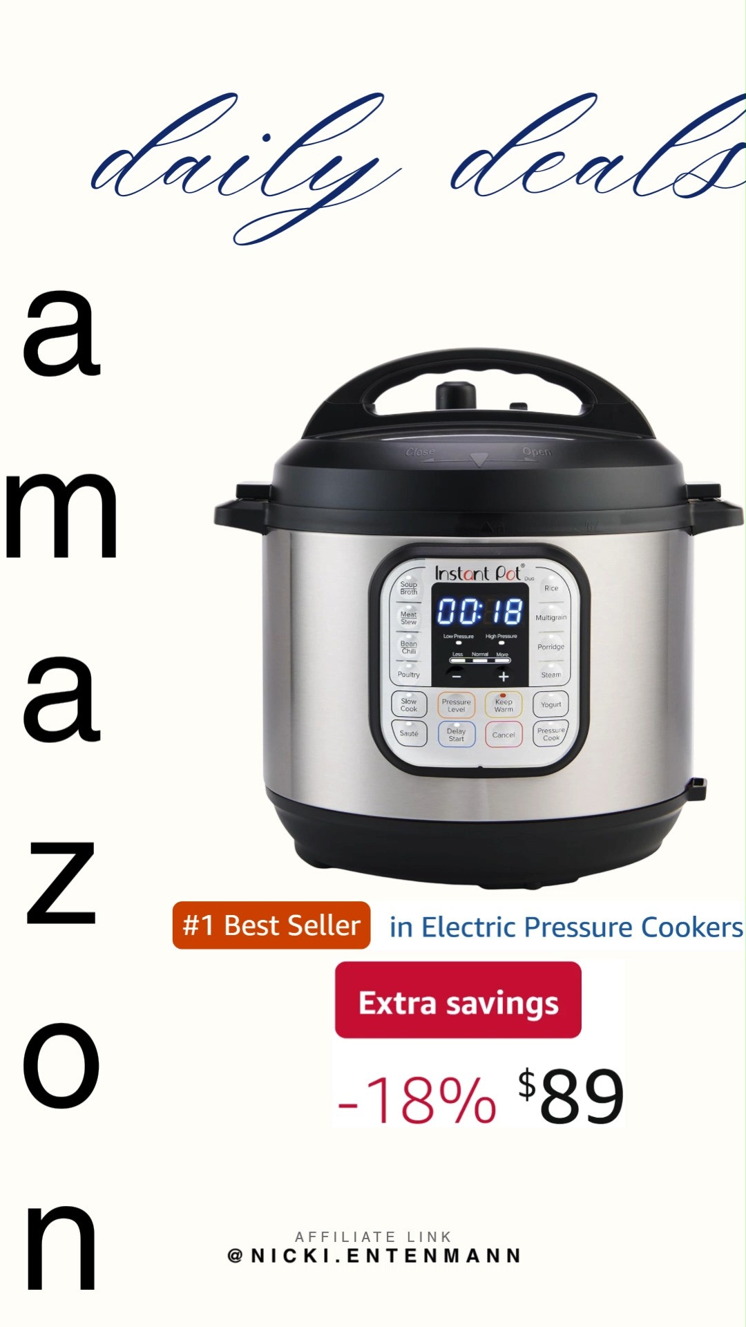 Instant Pot Duo 7‑in‑1 Electric Pressure Cooker makes weeknight meals effortless with quick cooking, versatile functions, and flavors that taste like slow simmered magic every time. 🍲⏱️✨  

#InstantPot #pressurecooker #electriccooker #kitchenappliances #homecooking #easyrecipes #cookware #mealprep #kitchenfinds #foodie 

 #LTKfoodie #LTKHome #LTKSaleAlert