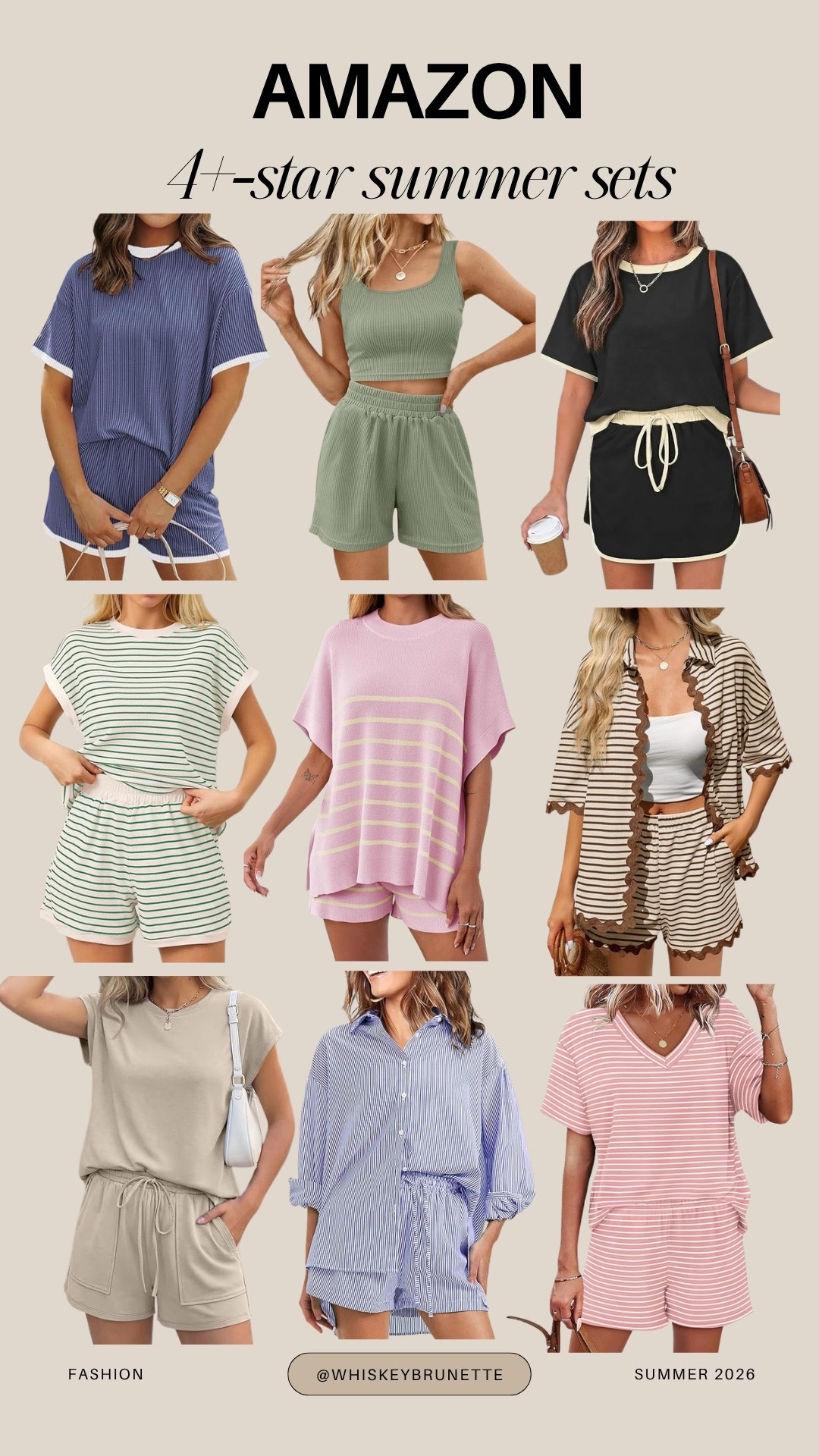 Summer sets with four star+ reviews on Amazon! Love these for easy outfits! ￼

#LTKootd #LTKSeasonal