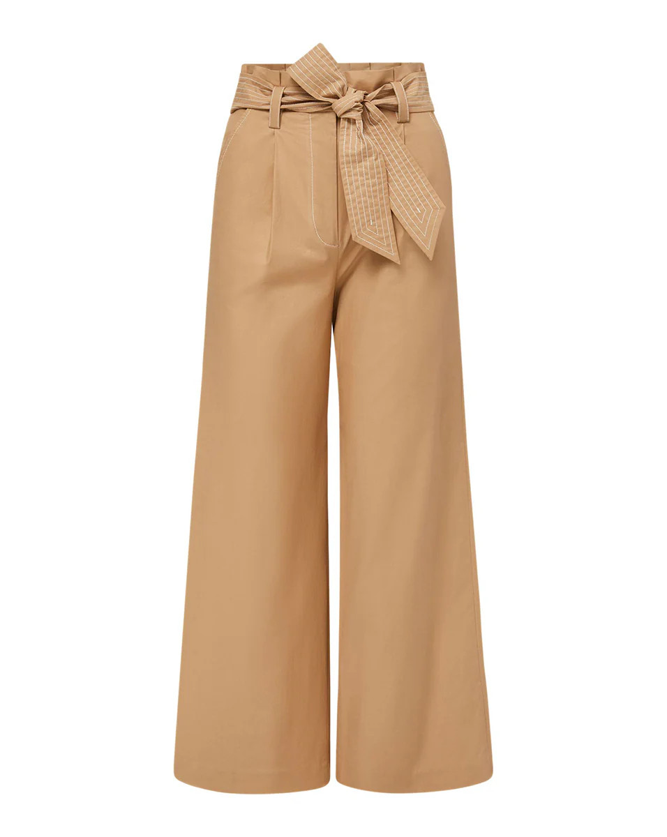 Lang Khaki Pant | Veronica Beard