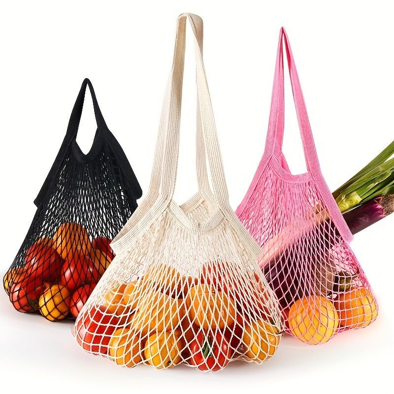 Portable Reusable Grocery Knit Bags Fruit Vegetable Crochet Bag Organizer Shopping Handbag Long H... | Temu Affiliate Program