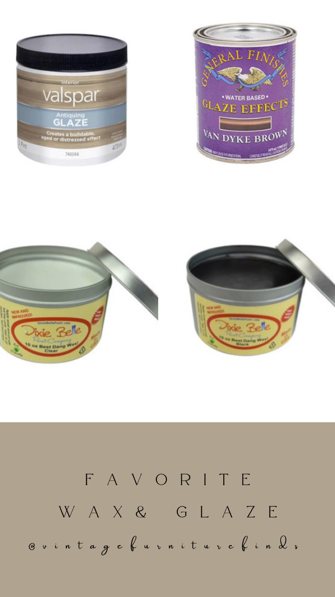 Favorite Waxes & Glaze  
Be sure to like & save this post. Please Follow my other social media page for more Furniture Flips & Tips. 🖤
IG: @vintagefurniturefinds 
FB: vintagefurniturefinds7  
TikTok: @vintagefurniturefinds 
YouTube:
@vintagefurniturefinds 
Pinterest: Vintage Furniture Finds 

#LTKhome #LTKFind #LTKunder50
