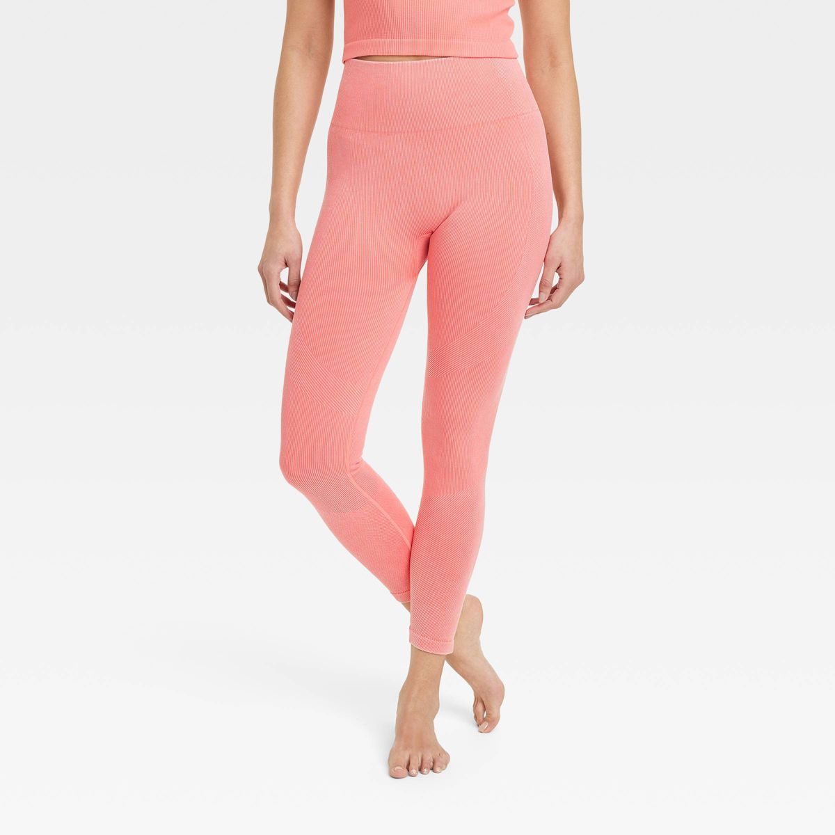 Women's High-Rise Ribbed Seamless 7/8 Leggings - JoyLab™ | Target