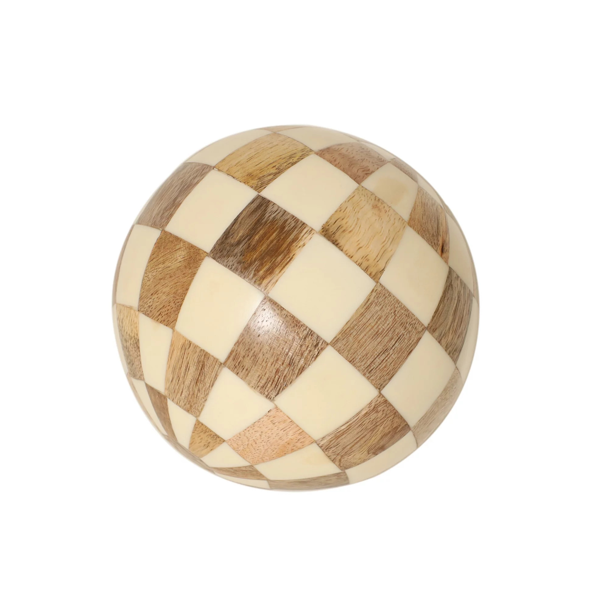 Everyday Decor Checkered Wood Orb Table Decor | Kohl's