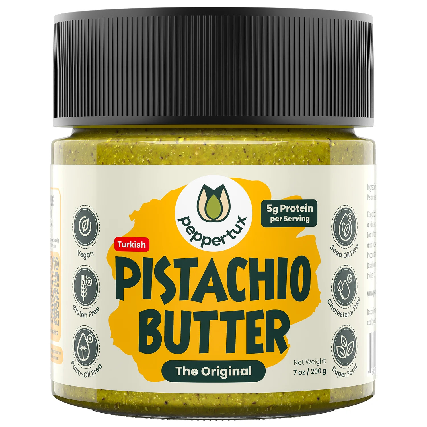 Turkish Lightly Sweetened Pistachio Butter - Peppertux Farms | Peppertux