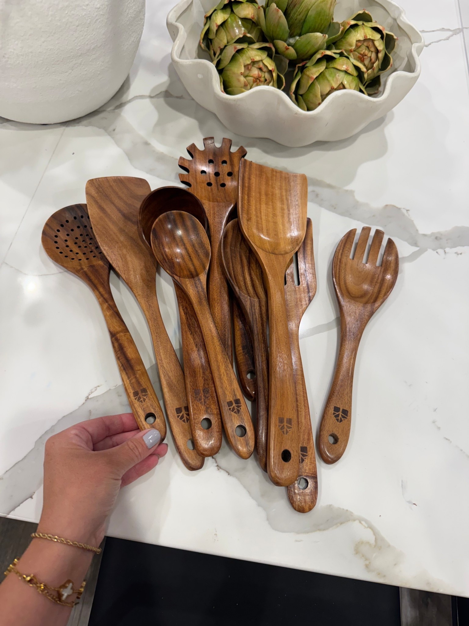 My new 10 piece wooden set from Amazon is beautiful, durable and perfect for every day use! 

@amazon @amazonhome #founditonamazon #amazonhome #amazon #primedayltk #amazondeals #amazonfinds #kitchen #amazonkitchen #amazonprimeday 

#LTKHome #LTKSaleAlert #LTKFindsUnder50