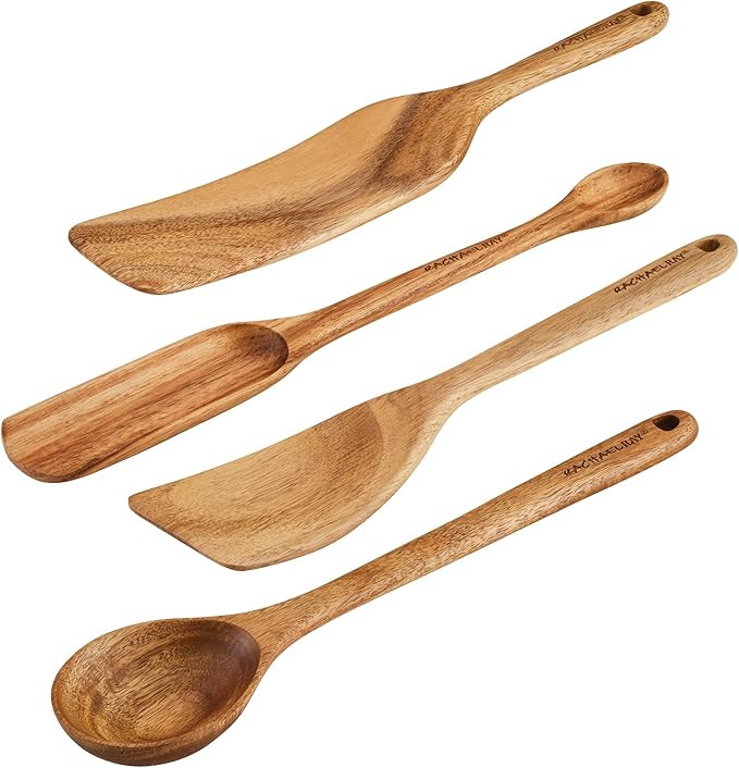 Rachael Ray Tools & Gadgets Kitchen/Cooking/Utensils Set, 4 Piece, Acacia Wood | Amazon (US)