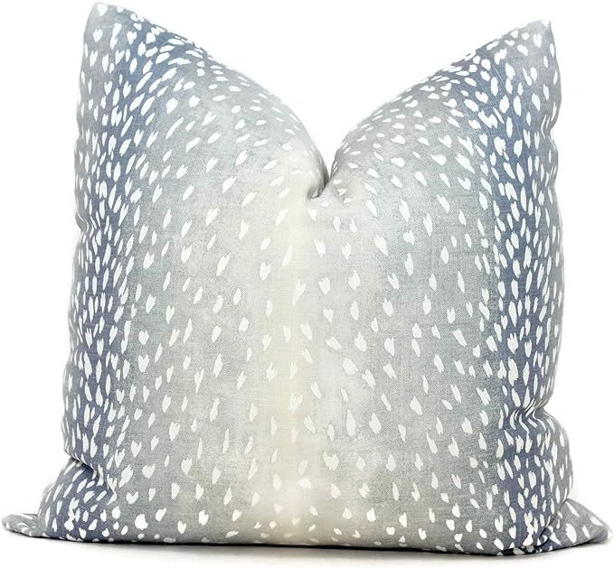 Flowershave357 Blue Gray Antelope Pillow Cover Feature Pillow Square Eurosham or Lumbar Pillow Ac... | Amazon (US)