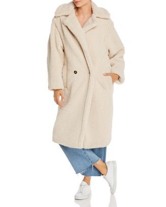 Daryna Double-Breasted Sherpa Coat | Bloomingdale's (US)