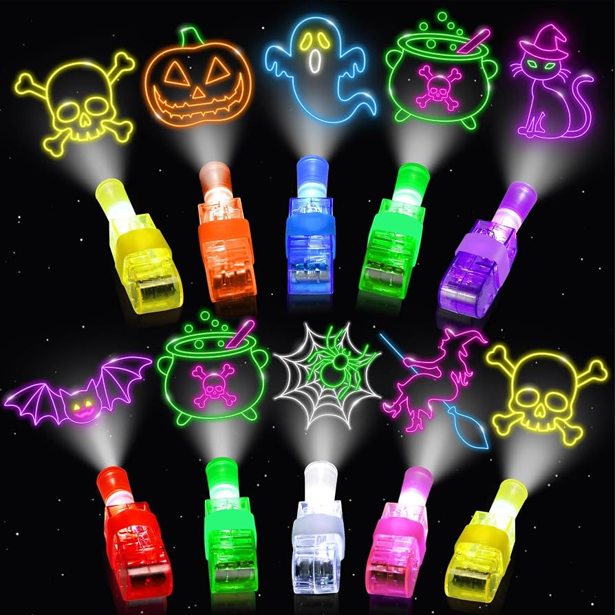 Halloween Party Favors for Kids, 40 Finger Lights Halloween Goodie Bag Stuffers Pinata Fillers Pr... | Amazon (US)