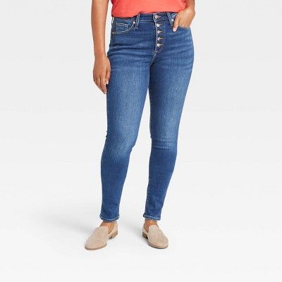 Women's High-Rise Fleece Lined Skinny Ankle Jeans - Universal Thread™ | Target