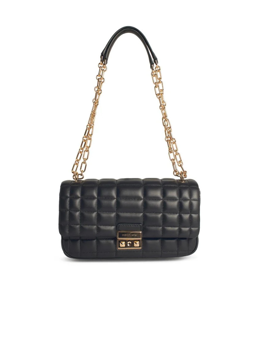 Quilt' Black Leather Crossbody Bag | Shop Simon