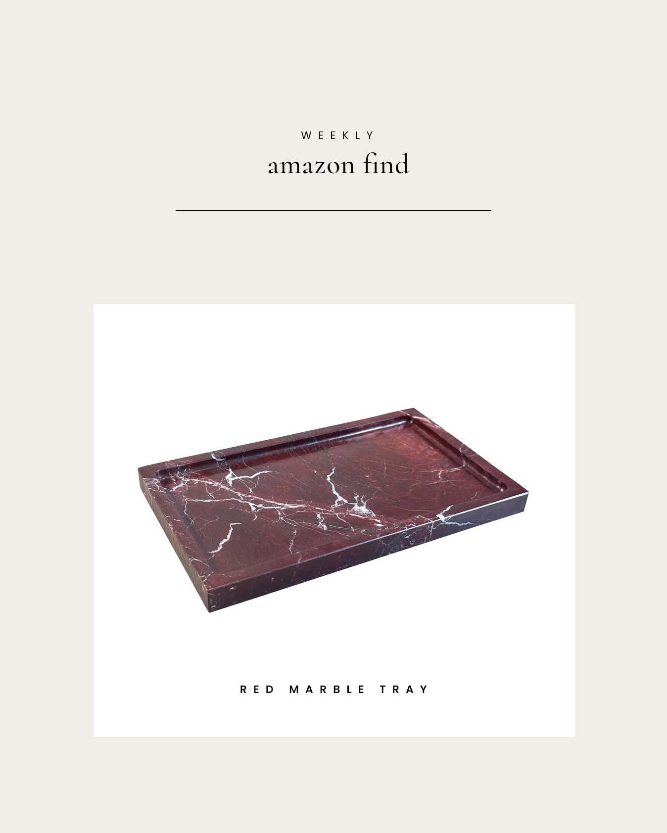 Weekly Amazon Find : Red Marble Tray

#LTKHome