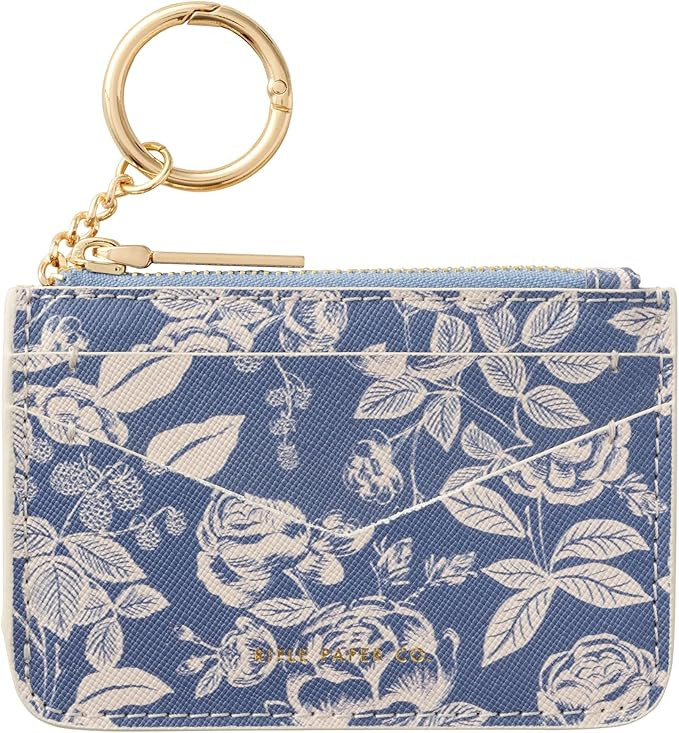 RIFLE PAPER CO. Key Ring Card Case | Card Slots, Zipper Pocket, Gold Zipper | Printed in Full Col... | Amazon (US)