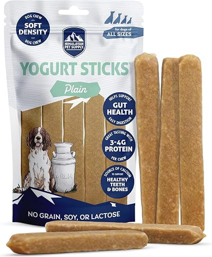 Himalayan Dog Chew Yogurt Sticks, Plain Flavored, Dog Treats With Prebiotics, Probiotics & Protei... | Amazon (US)