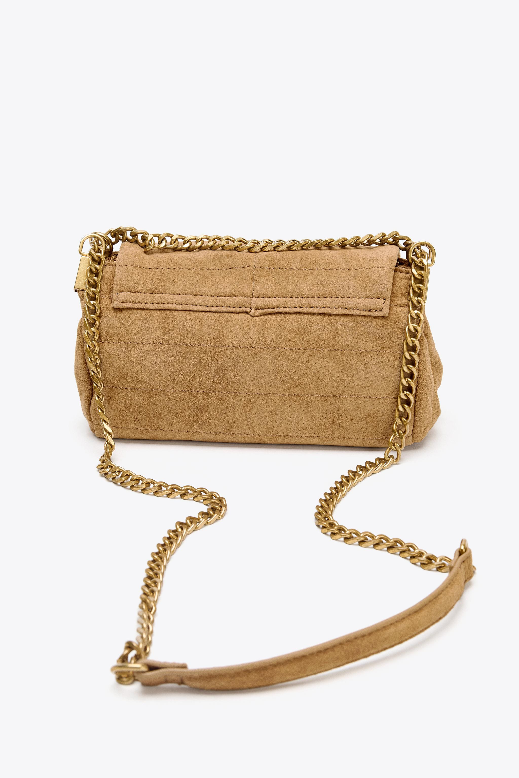 SPLIT SUEDE SHOULDER BAG | Zara UK
