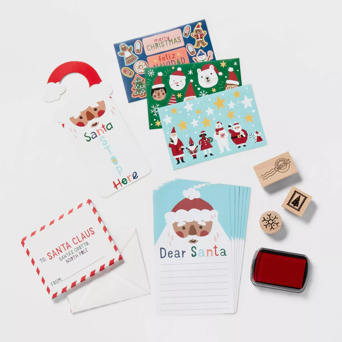 20pc Santa Paper Christmas Stationery Kit - Wondershop™ | Target