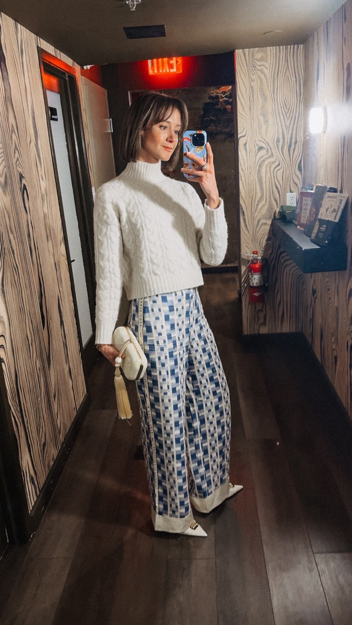 One of my favorite outfits this winter - a cashmere knit, pajama pants and tassel clutch!

#LTKValentine #LTKOver40 #LTKSeasonal
