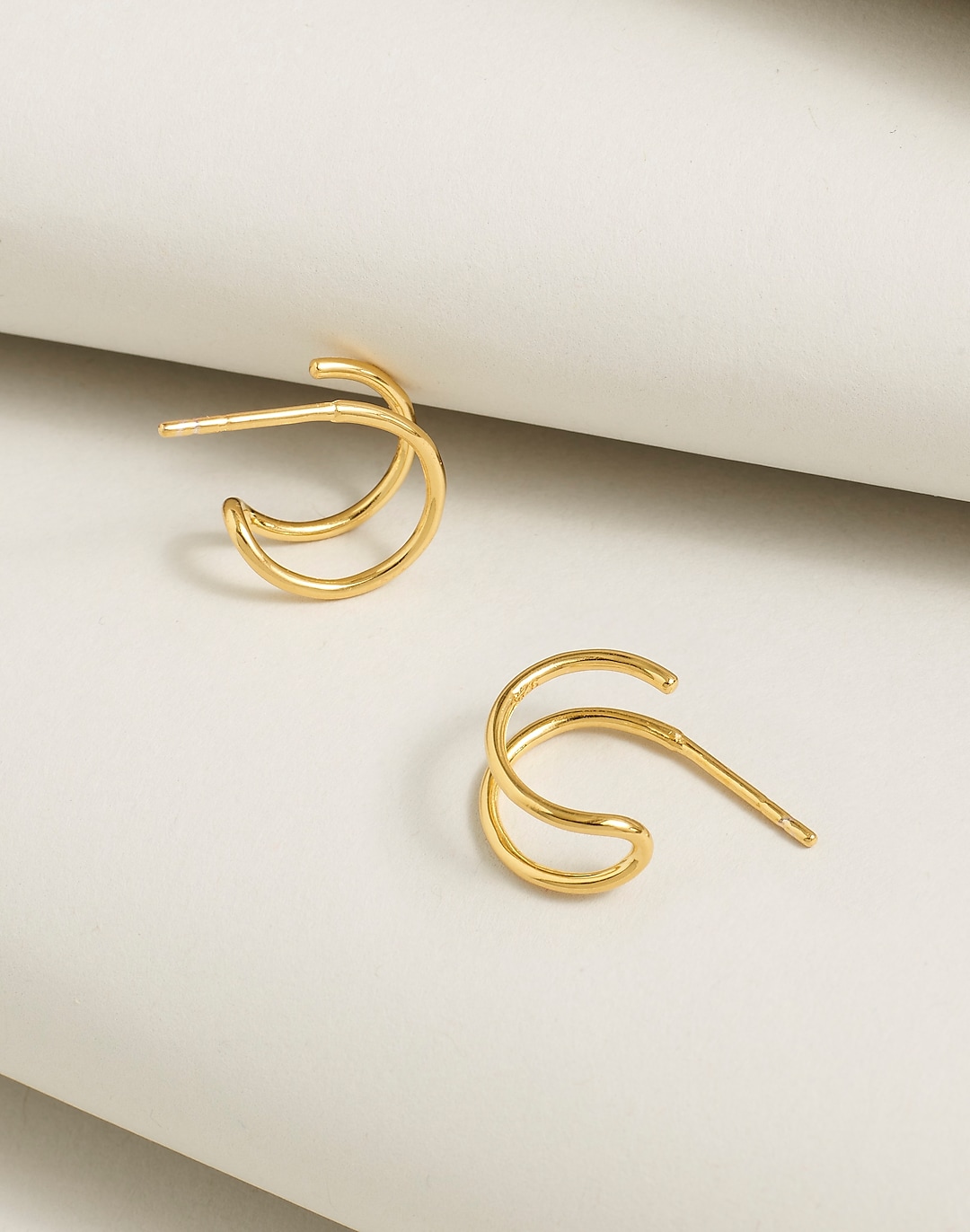 Delicate Collection Demi-Fine 14k Plated Double Hoop Earrings | Madewell