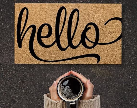 Hello Doormat hello mat home decor Hello Welcome Mat | Etsy | Etsy (US)