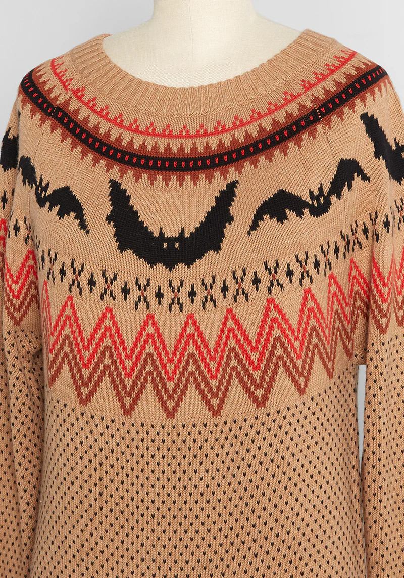 It Be Like 'Bat' Fair Isle Sweater | ModCloth