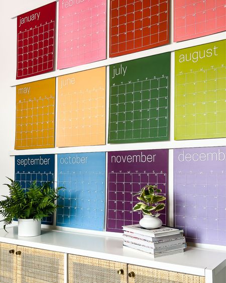 Our rainbow reusable wall calendar makes organizing important dates and events so easy and fun! 🌈 
#calendar #wallcalendar #rainbowdecor #walldecor #planner #colorfuldecor #homeorganization #commandcenter 

#LTKhome