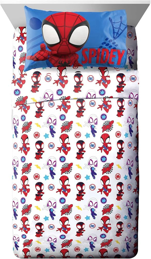 Jay Franco Marvel Spidey and His Amazing Friends Team Spidey Toddler Size Sheet Set - 3 Piece Set... | Amazon (US)