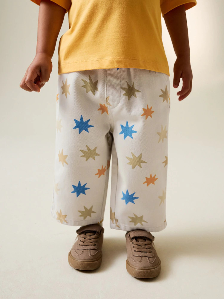 Multi Star Print Pull On Wide Trousers (3mths-7yrs) | Next US