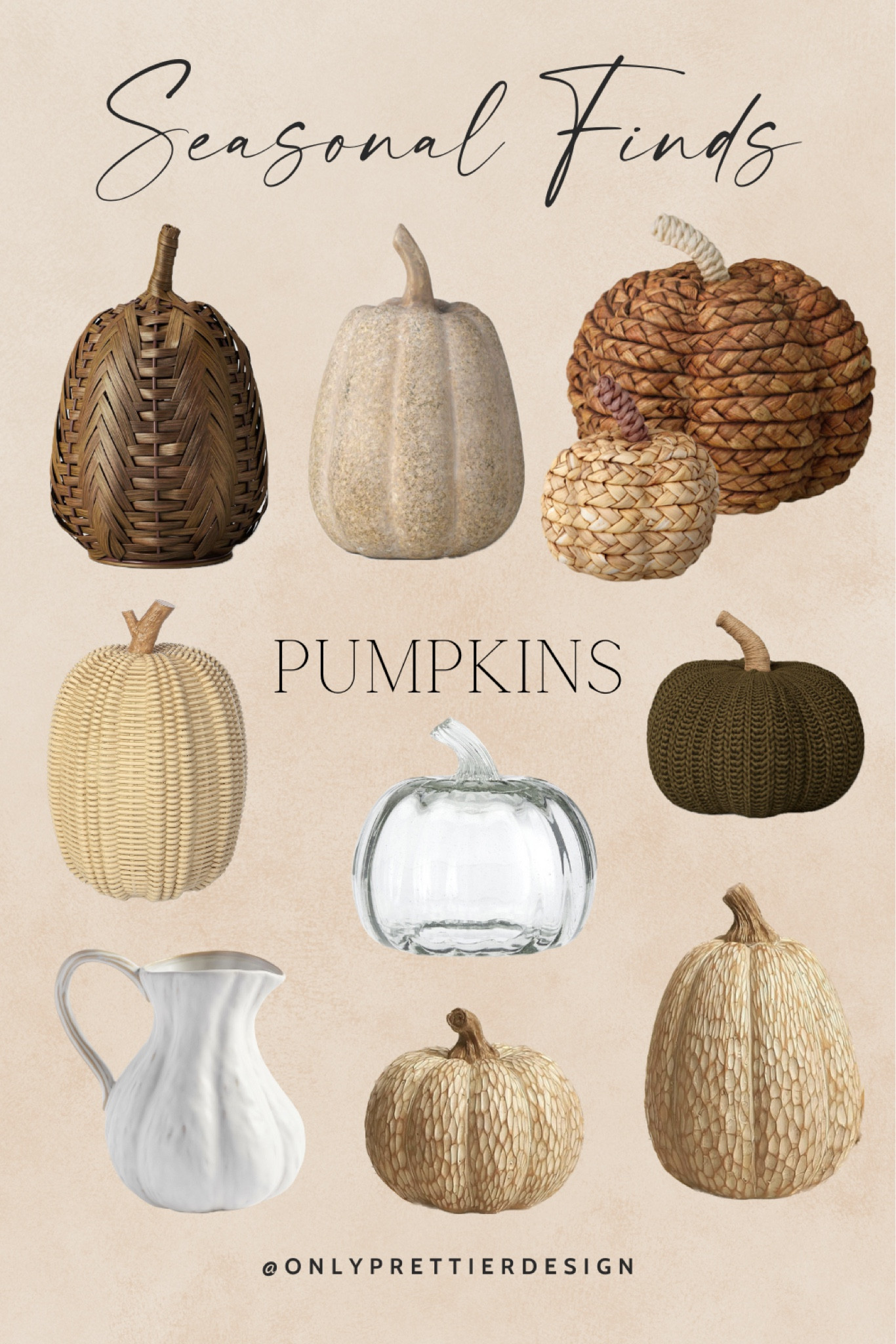 Seasonal Finds: Pumpkin Edition! These pumpkins are so different but they can all bring Fall into your home 🍂

#LTKhome #LTKSeasonal
